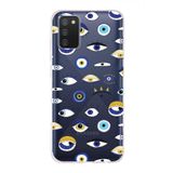 PrintiFy Samsung Galaxy A02s ile Uyumlu 1mm Slim Fit Nazar Boncuğu 2 Baskılı Şeffaf Kılıf