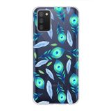 PrintiFy Samsung Galaxy A02s ile Uyumlu 1mm Slim Fit Nazar Boncuğu 3 Baskılı Şeffaf Kılıf