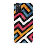 PrintiFy Samsung Galaxy A02s ile Uyumlu Kapak Labirent Grafiti Tasarımlı 1mm Fit Şeffaf Silikon Kılıf