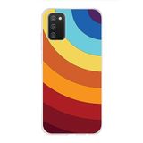 PrintiFy Samsung Galaxy A02s ile Uyumlu Kapak Renk Cümbüşü A Kırmızı Tasarımlı 1mm Fit Şeffaf Silikon Kılıf