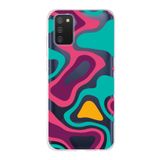PrintiFy Samsung Galaxy A02s ile Uyumlu Kapak Renkli Desen A Kırmızı Tasarımlı 1mm Fit Şeffaf Silikon Kılıf
