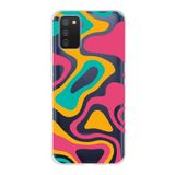 PrintiFy Samsung Galaxy A02s ile Uyumlu Kapak Renkli Desen B Turuncu Tasarımlı 1mm Fit Şeffaf Silikon Kılıf
