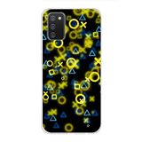 PrintiFy Samsung Galaxy A02s ile Uyumlu Kapak Semboller Tasarımlı 1mm Fit Şeffaf Silikon Kılıf
