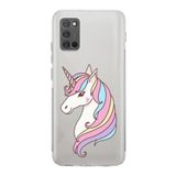 Printify Samsung Galaxy A02s Kamera Korumalı Kapak Unicorn Tasarımlı Şeffaf Kılıf