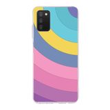 PrintiFy Samsung Galaxy A03s ile Uyumlu Kapak Renk Cümbüşü B Mor Tasarımlı 1mm Fit Şeffaf Silikon Kılıf
