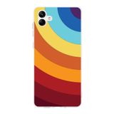 PrintiFy Samsung Galaxy A04 ile Uyumlu Kapak Renk Cümbüşü A Kırmızı Tasarımlı 1mm Fit Şeffaf Silikon Kılıf