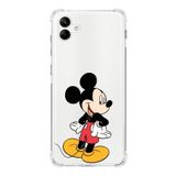 Printify Samsung Galaxy A04 Köşe Korumalı Antişok Kapak Mickey Mouse Tasarımlı Şeffaf Kılıf