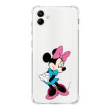 Printify Samsung Galaxy A04 Köşe Korumalı Antişok Kapak Minnie Mouse Tasarımlı Şeffaf Kılıf