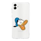 Printify Samsung Galaxy A04 Uyumlu Kamera Korumalı Kapak Donald Duck E Tasarımlı Şeffaf Kılıf
