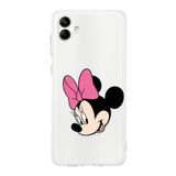 Printify Samsung Galaxy A04 Uyumlu Kamera Korumalı Kapak Minnie Mouse B Tasarımlı Şeffaf Kılıf