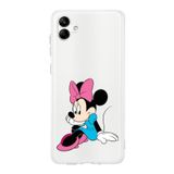 Printify Samsung Galaxy A04 Uyumlu Kamera Korumalı Kapak Minnie Mouse E Tasarımlı Şeffaf Kılıf