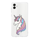 Printify Samsung Galaxy A04 Uyumlu Kamera Korumalı Kapak Unicorn Tasarımlı Şeffaf Kılıf