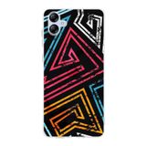 Printify Samsung Galaxy A04e Uyumlu Kamera Korumalı Kapak Grafiti B Tasarımlı Şeffaf Kılıf