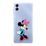 Printify Samsung Galaxy A04e Uyumlu Kamera Korumalı Kapak Minnie Mouse F Tasarımlı Şeffaf Kılıf
