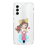 PrintiFy Samsung Galaxy A04S ile Uyumlu Kapak Panda Tasarımlı 1mm Fit Şeffaf Silikon Kılıf