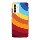 PrintiFy Samsung Galaxy A04S ile Uyumlu Kapak Renk Cümbüşü A Kırmızı Tasarımlı 1mm Fit Şeffaf Silikon Kılıf