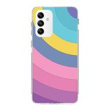 PrintiFy Samsung Galaxy A04S ile Uyumlu Kapak Renk Cümbüşü B Mor Tasarımlı 1mm Fit Şeffaf Silikon Kılıf