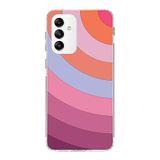 PrintiFy Samsung Galaxy A04S ile Uyumlu Kapak Renk Cümbüşü F Pembe Tasarımlı 1mm Fit Şeffaf Silikon Kılıf