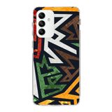 PrintiFy Samsung Galaxy A04S ile Uyumlu Kapak Soyut Grafiti Tasarımlı 1mm Fit Şeffaf Silikon Kılıf