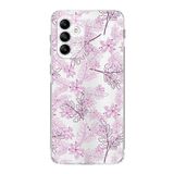 Printify Samsung Galaxy A04S Kamera Korumalı Kapak Floral Pudra Tasarımlı Şeffaf Kılıf