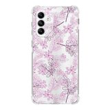 Printify Samsung Galaxy A04S Köşe Korumalı Antişok Kapak Floral Pudra Tasarımlı Şeffaf Kılıf