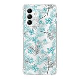 Printify Samsung Galaxy A04S Köşe Korumalı Antişok Kapak Floral Su Yeşili Tasarımlı Şeffaf Kılıf