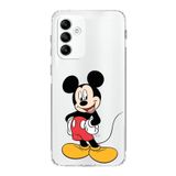 Printify Samsung Galaxy A04S Uyumlu Kamera Korumalı Kapak Mickey Mouse E Tasarımlı Şeffaf Kılıf