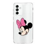 Printify Samsung Galaxy A04S Uyumlu Kamera Korumalı Kapak Minnie Mouse B Tasarımlı Şeffaf Kılıf