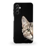 Printify Samsung Galaxy A04S Uyumlu Lansman Kılıf. Altı Kapalı Içi Kadife Catface Tasarımlı Silikon Kapak