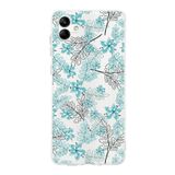 Printify Samsung Galaxy A05 Kamera Korumalı Kapak Floral Su Yeşili Tasarımlı Şeffaf Kılıf