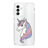 Printify Samsung Galaxy A05s Uyumlu Kamera Korumalı Kapak Unicorn Tasarımlı Şeffaf Kılıf