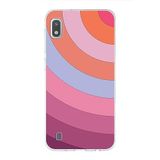 PrintiFy Samsung Galaxy A10 ile Uyumlu Kapak Renk Cümbüşü F Pembe Tasarımlı 1mm Fit Şeffaf Silikon Kılıf