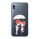 Printify Samsung Galaxy A10 Kamera Korumalı Kapak Aşk Tasarımlı Şeffaf Kılıf