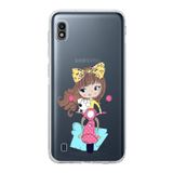 Printify Samsung Galaxy A10 Kamera Korumalı Kapak Vespagirl Tasarımlı Şeffaf Kılıf