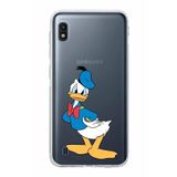 Printify Samsung Galaxy A10 Uyumlu Kamera Korumalı Kapak Donald Duck D Tasarımlı Şeffaf Kılıf