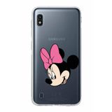 Printify Samsung Galaxy A10 Uyumlu Kamera Korumalı Kapak Minnie Mouse B Tasarımlı Şeffaf Kılıf