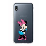 Printify Samsung Galaxy A10 Uyumlu Kamera Korumalı Kapak Minnie Mouse D Tasarımlı Şeffaf Kılıf