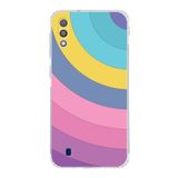 Printify Samsung Galaxy A10 Uyumlu Kamera Korumalı Kapak Renk Cümbüşü B Tasarımlı Şeffaf Kılıf