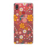 PrintiFy Samsung Galaxy A10s ile Uyumlu Kapak Çiçek Tasarımlı 1mm Fit Şeffaf Silikon Kılıf