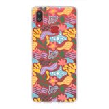 PrintiFy Samsung Galaxy A10s ile Uyumlu Kapak Memphis Desen - 2 Tasarımlı 1mm Fit Şeffaf Silikon Kılıf