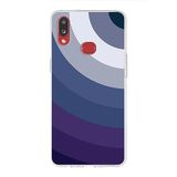 PrintiFy Samsung Galaxy A10s ile Uyumlu Kapak Renk Cümbüşü E Mavi Tasarımlı 1mm Fit Şeffaf Silikon Kılıf