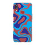 PrintiFy Samsung Galaxy A10s ile Uyumlu Kapak Renkli Desen C Mavi Tasarımlı 1mm Fit Şeffaf Silikon Kılıf