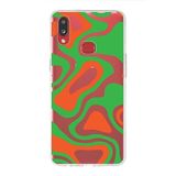 PrintiFy Samsung Galaxy A10s ile Uyumlu Kapak Renkli Desen E Yeşil Tasarımlı 1mm Fit Şeffaf Silikon Kılıf