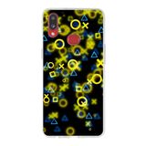 PrintiFy Samsung Galaxy A10s ile Uyumlu Kapak Semboller Tasarımlı 1mm Fit Şeffaf Silikon Kılıf