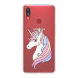 PrintiFy Samsung Galaxy A10s ile Uyumlu Kapak Unicorn Tasarımlı 1mm Fit Şeffaf Silikon Kılıf