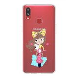 PrintiFy Samsung Galaxy A10s ile Uyumlu Kapak Vespagirl Tasarımlı 1mm Fit Şeffaf Silikon Kılıf