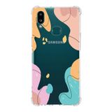 Printify Samsung Galaxy A10S Uyumlu Köşe Korumalı Antişok Kapak Karışık Renkler Tasarımlı Şeffaf Kılıf