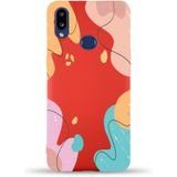 Printify Samsung Galaxy A10S Uyumlu Lansman Kılıf Karışık Renkler Tasarımlı Içi Kadife Kapak-Kırmızı