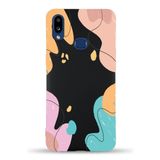 Printify Samsung Galaxy A10S Uyumlu Lansman Kılıf Karışık Renkler Tasarımlı Içi Kadife Kapak-Siyah