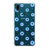 PrintiFy Samsung Galaxy A10s Uyumlu Nazar Boncuğu 1 Baskılı Şeffaf Köşe Korumalı Antişok Kılıf